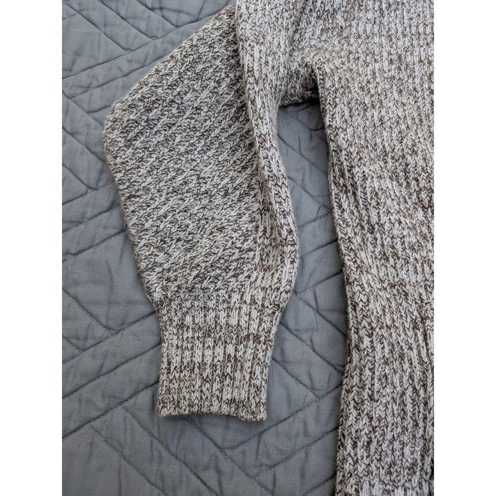 A New Day Beige Marled Knit Cardigan Sweater Women Medium Open Front - Picture 2 of 4